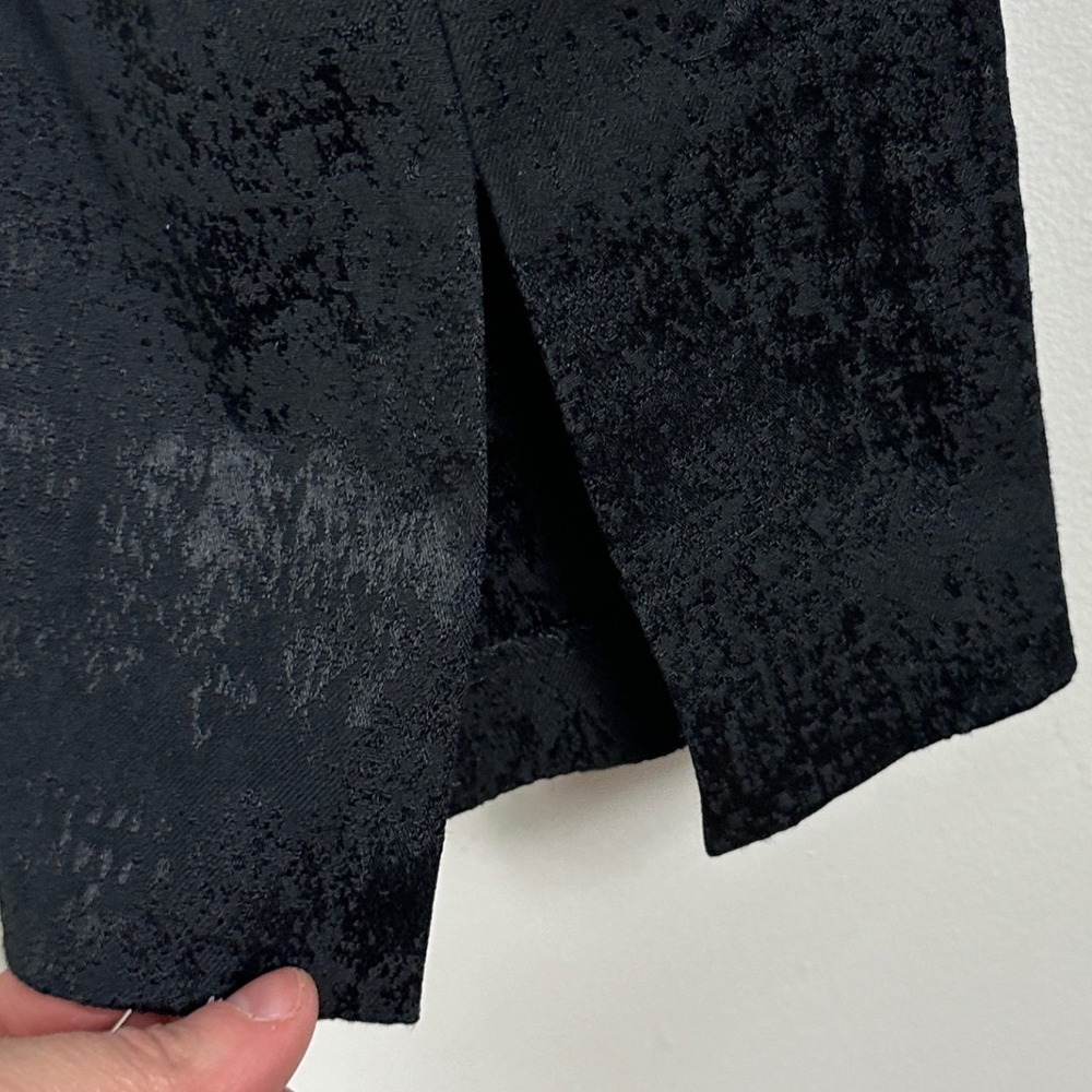 Eileen Fisher Black Jacquard Stencil Ankle Brocade Pants Womens Size 16 Trousers - Picture 9 of 16